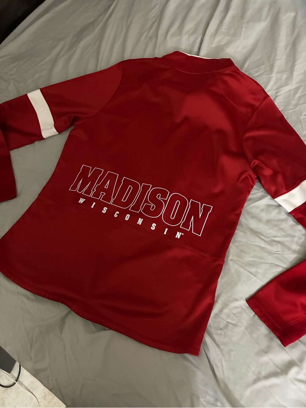 Madison Wisconsin Badger Under Armor Zip Up Long Sleeve Sweatshirt